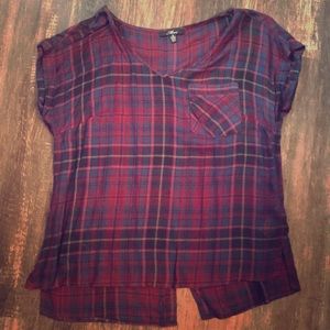 Plaid, short sleeved, Stitchfix top!